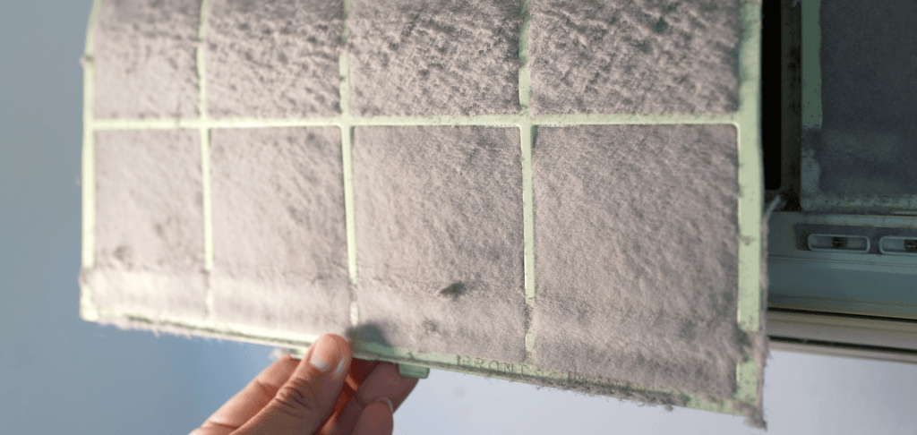 One of the causes of aircon leaking water is a dirty air filter